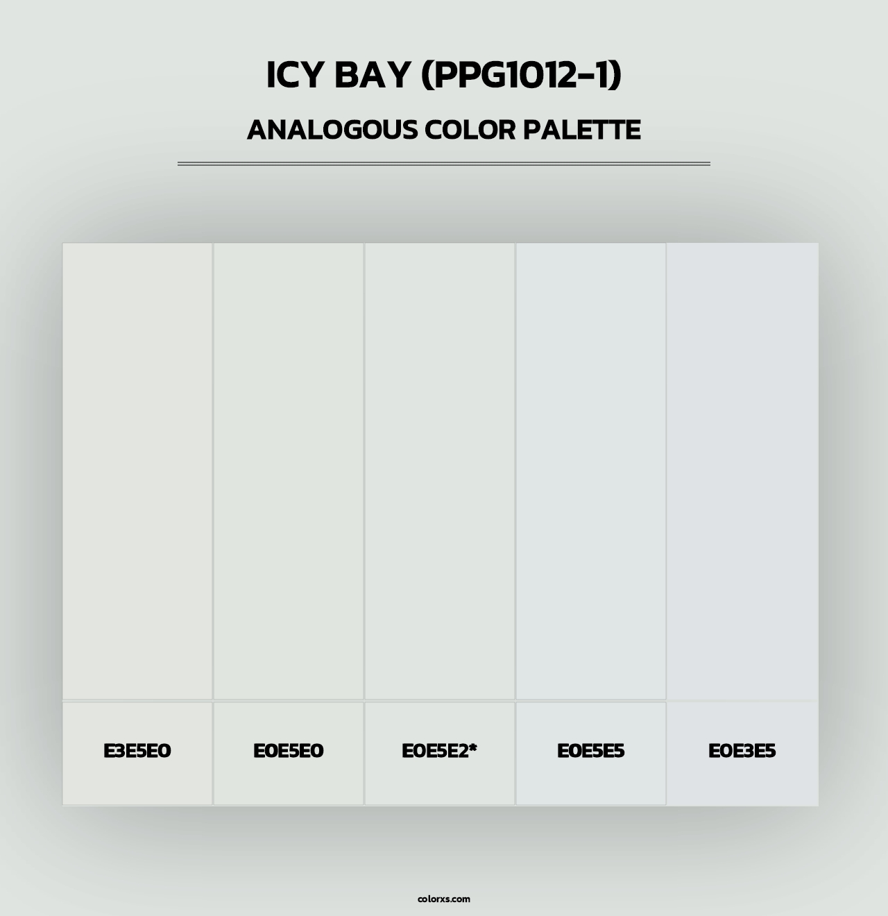 Icy Bay (PPG1012-1) - Analogous Color Palette