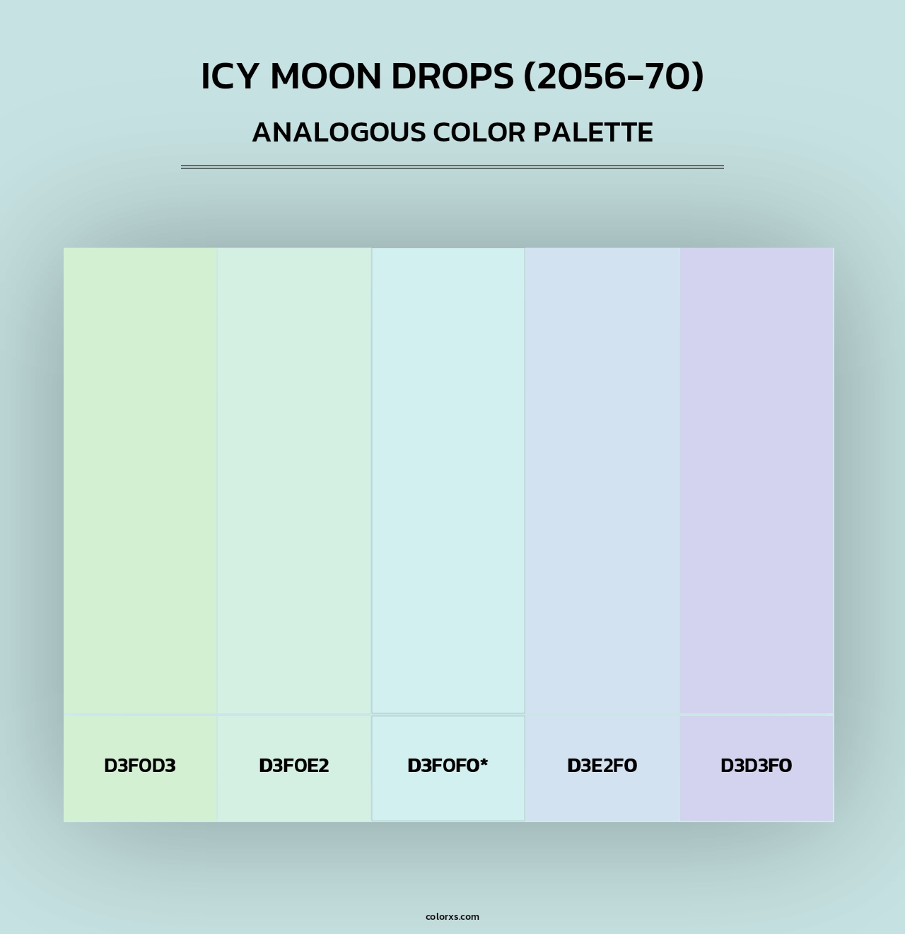 Icy Moon Drops (2056-70) - Analogous Color Palette