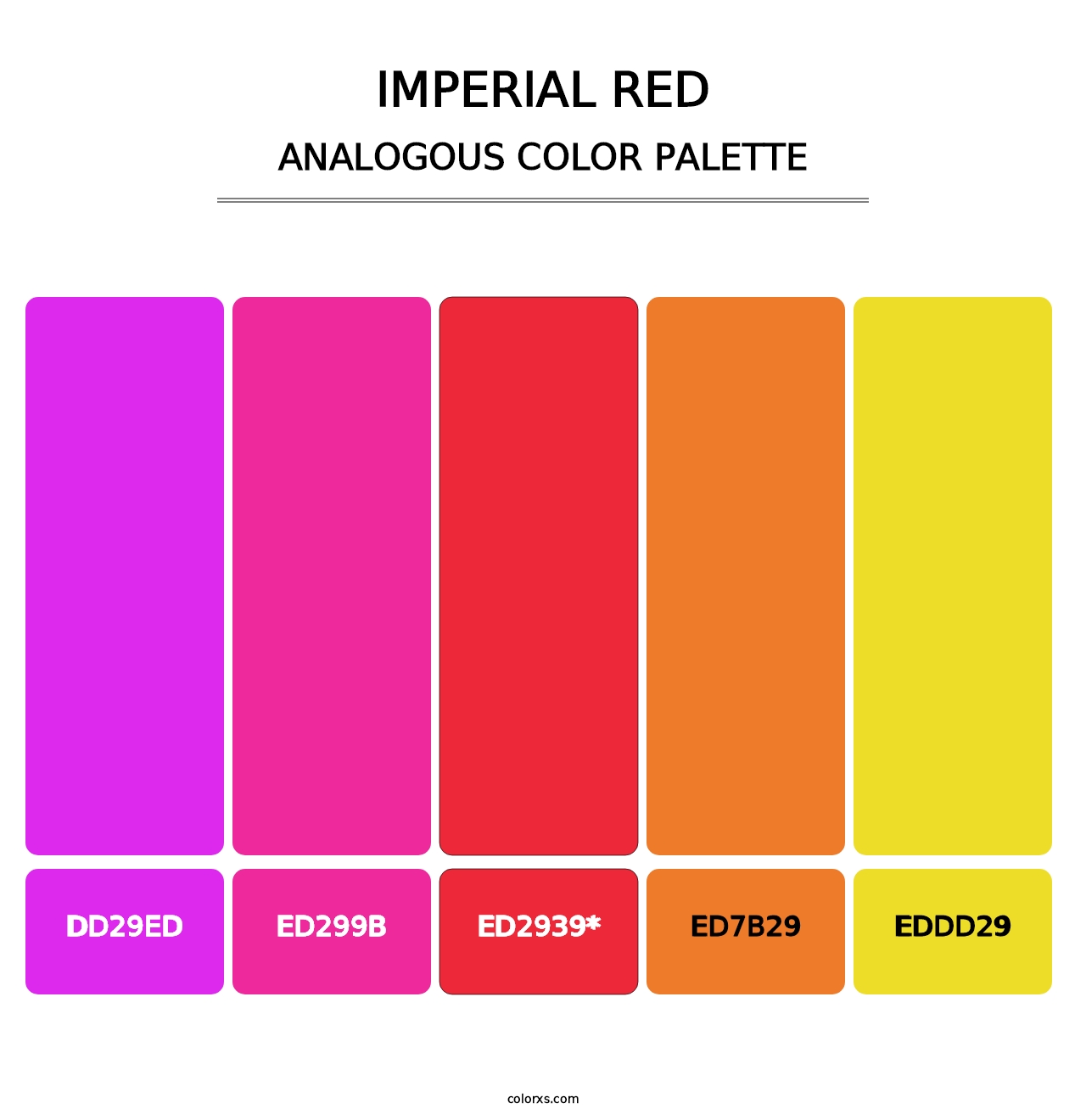 Imperial Red - Analogous Color Palette