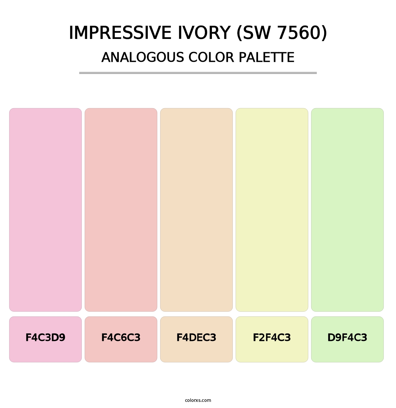 Impressive Ivory (SW 7560) - Analogous Color Palette