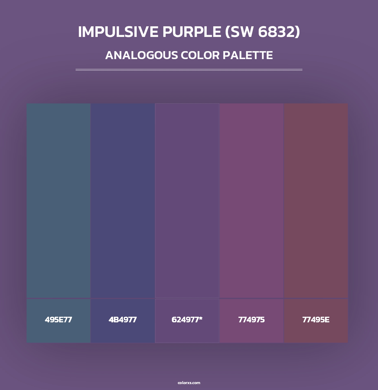 Impulsive Purple (SW 6832) - Analogous Color Palette