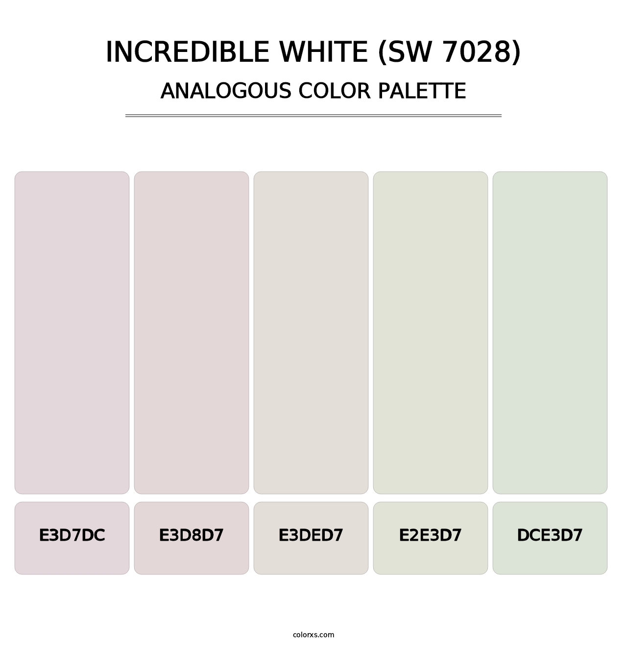 Incredible White (SW 7028) - Analogous Color Palette