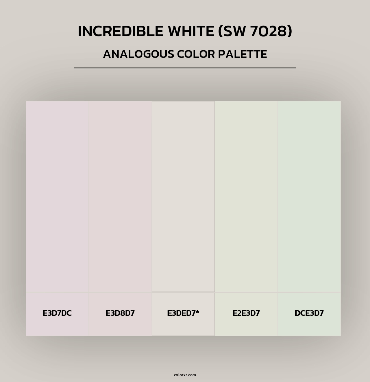 Incredible White (SW 7028) - Analogous Color Palette