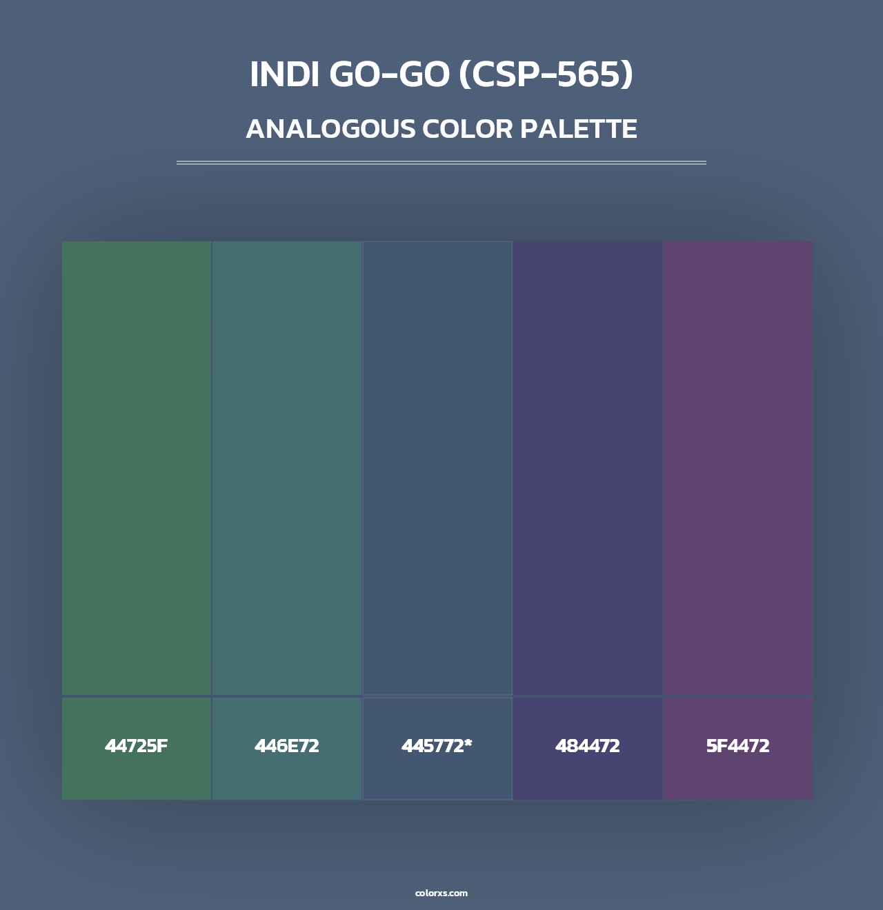 Indi Go-Go (CSP-565) - Analogous Color Palette