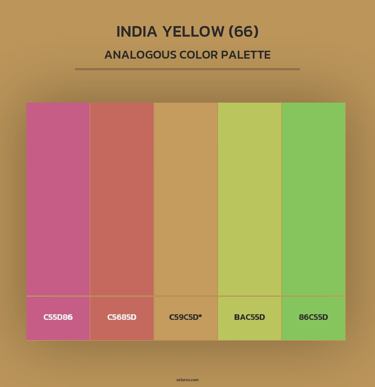 India Yellow (66) - Analogous Color Palette