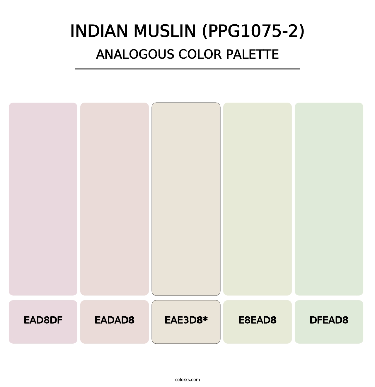 Indian Muslin (PPG1075-2) - Analogous Color Palette