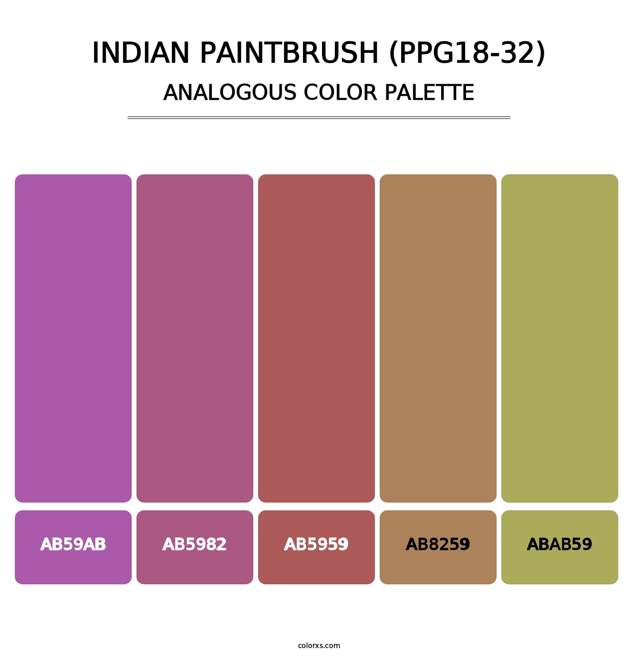 Indian Paintbrush (PPG18-32) - Analogous Color Palette