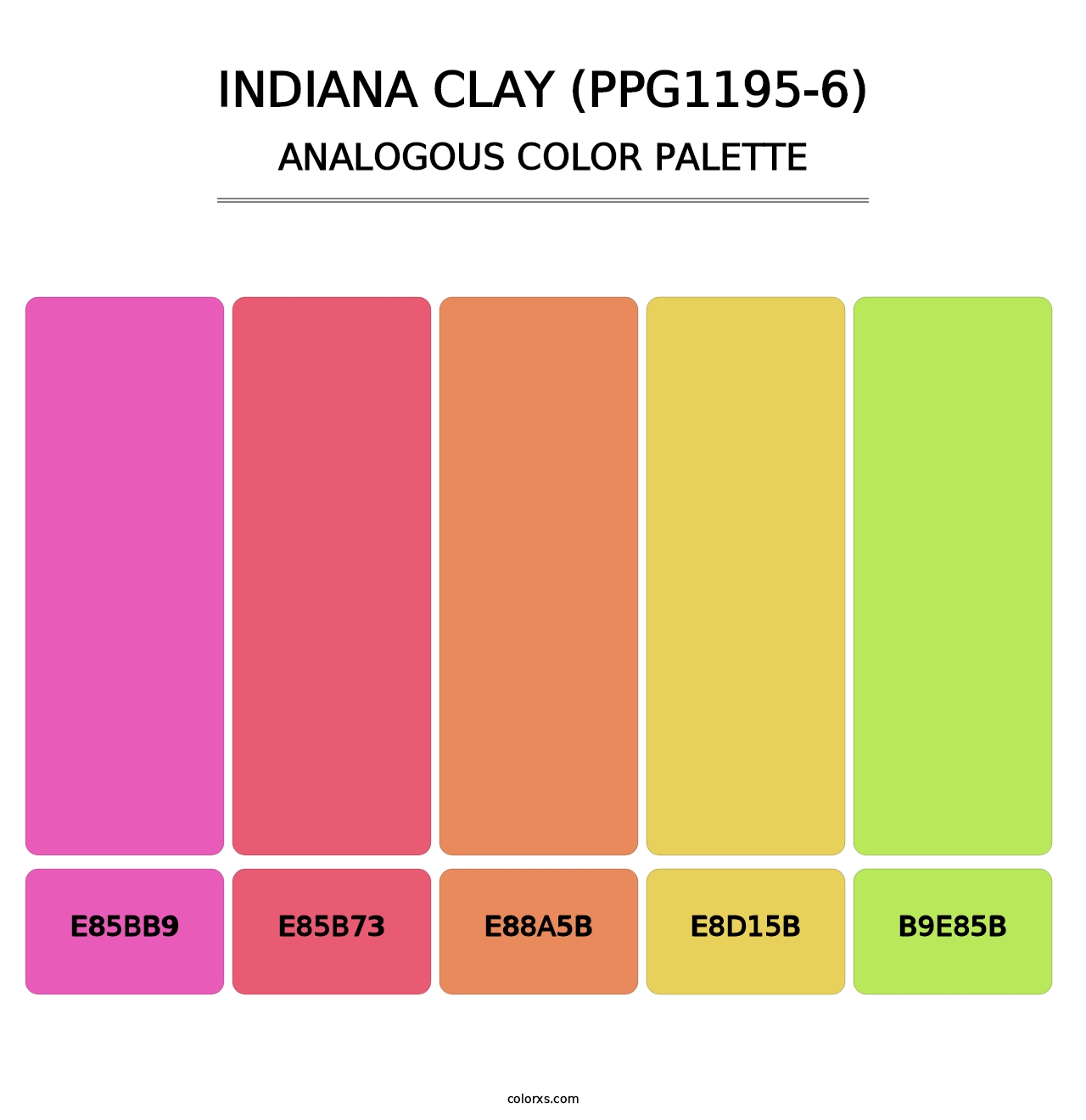 Indiana Clay (PPG1195-6) - Analogous Color Palette
