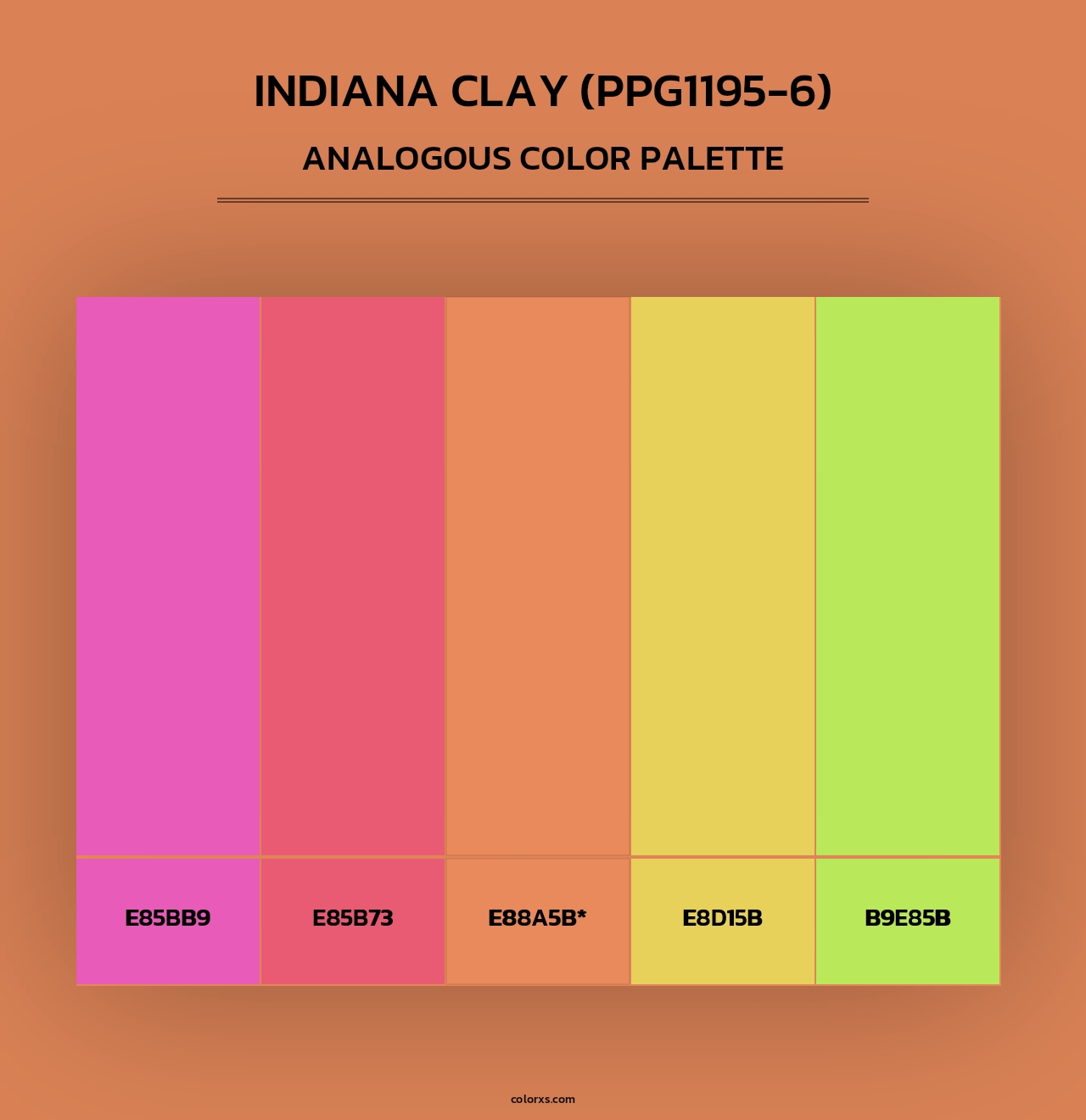 Indiana Clay (PPG1195-6) - Analogous Color Palette
