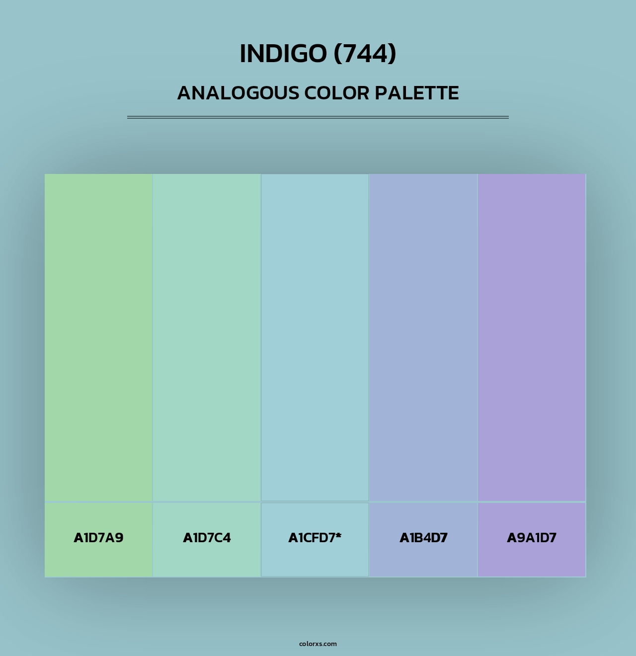 Indigo (744) - Analogous Color Palette