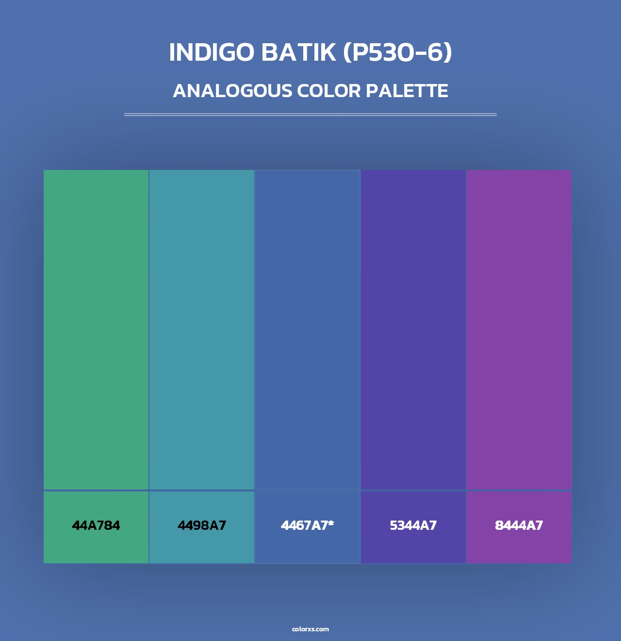 Indigo Batik (P530-6) - Analogous Color Palette