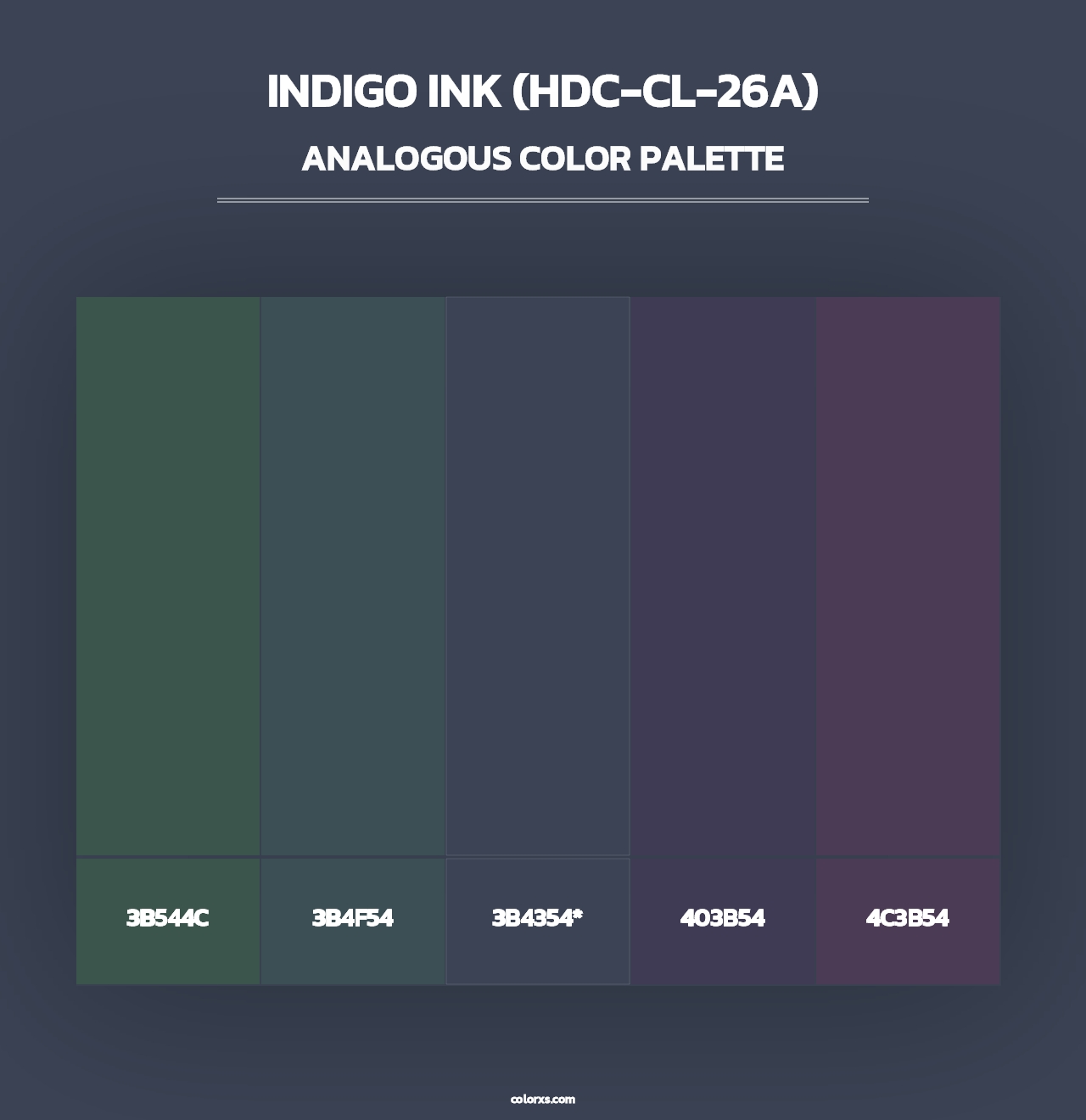 Indigo Ink (HDC-CL-26A) - Analogous Color Palette