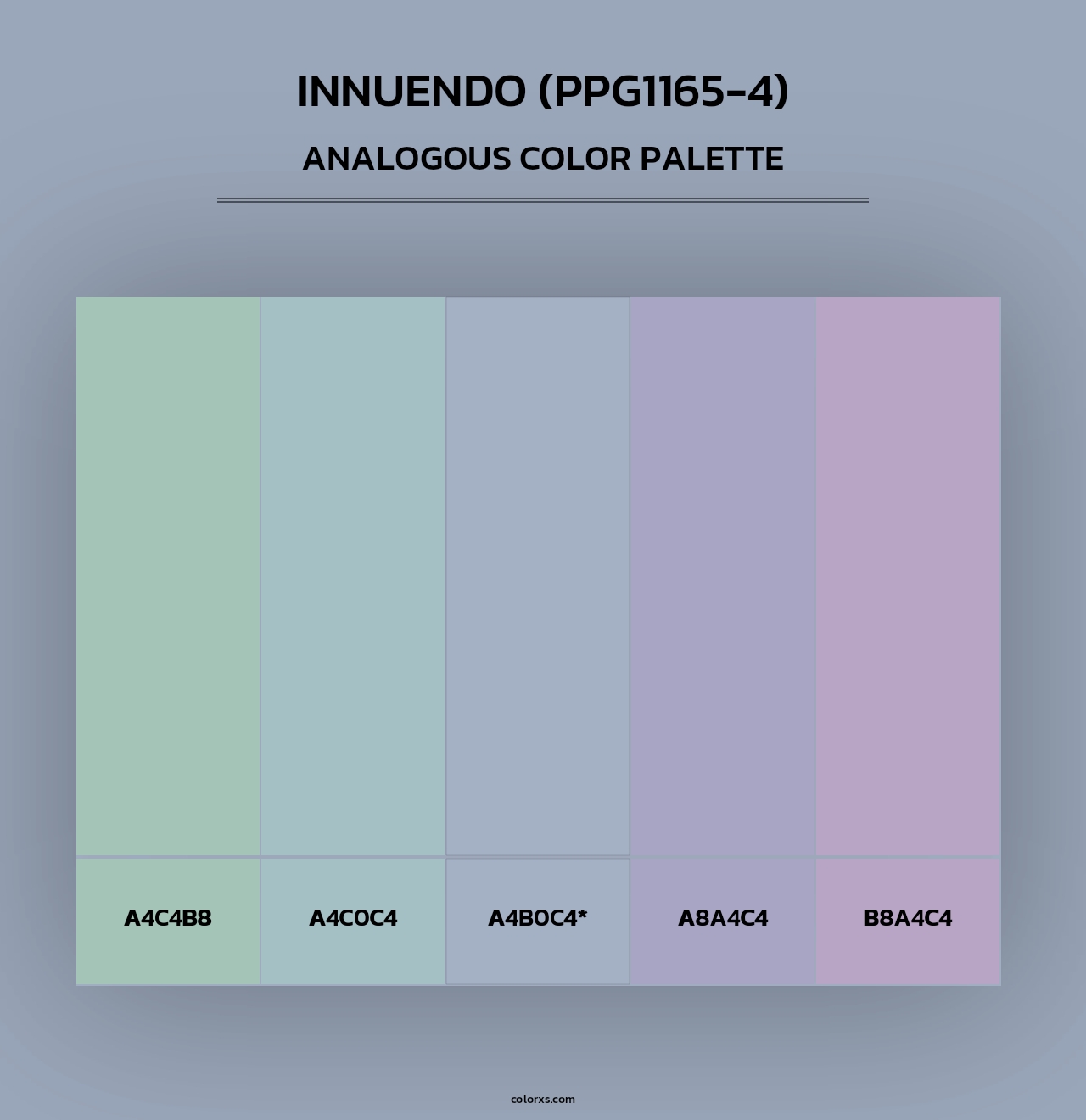 Innuendo (PPG1165-4) - Analogous Color Palette
