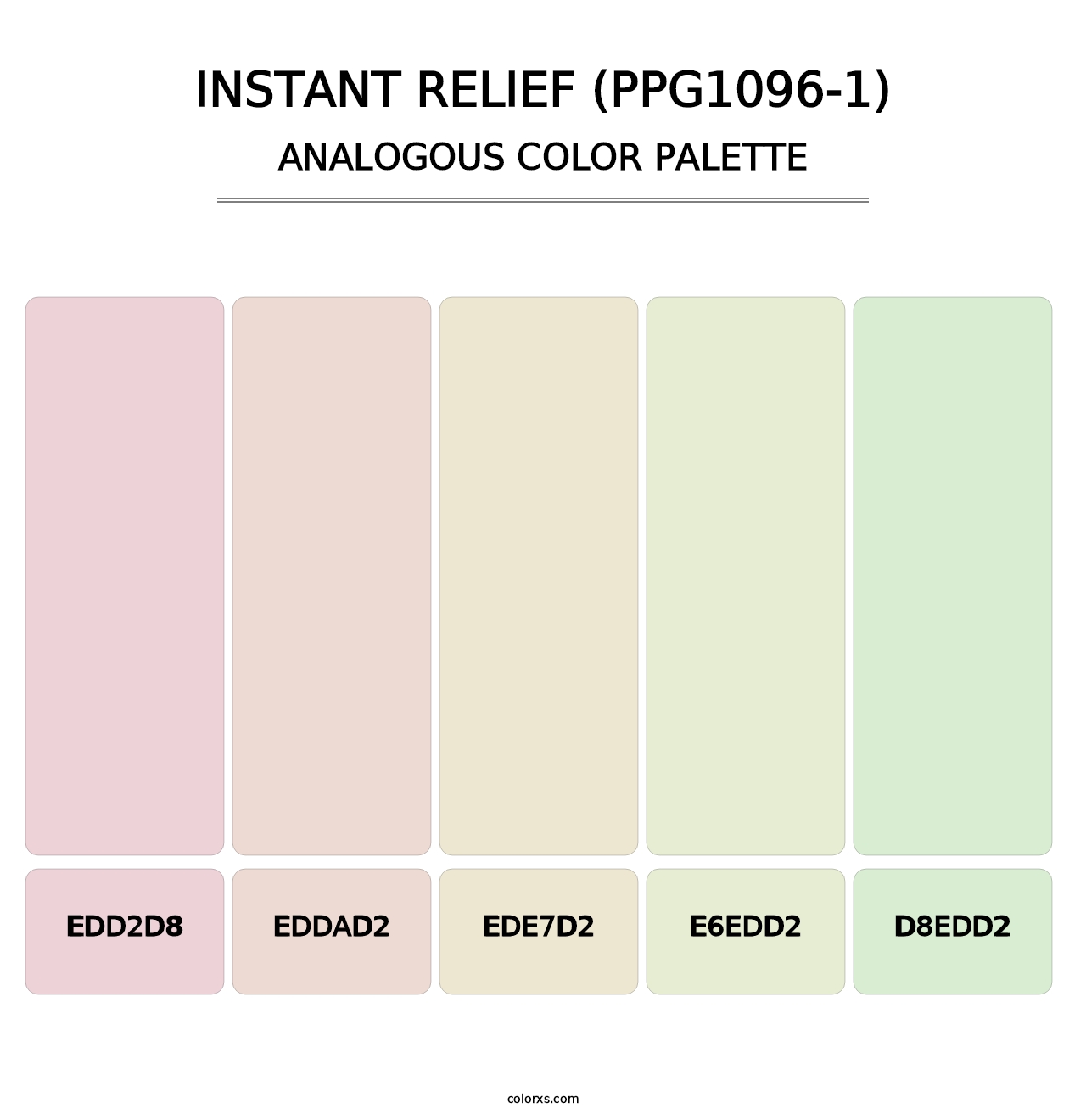 Instant Relief (PPG1096-1) - Analogous Color Palette