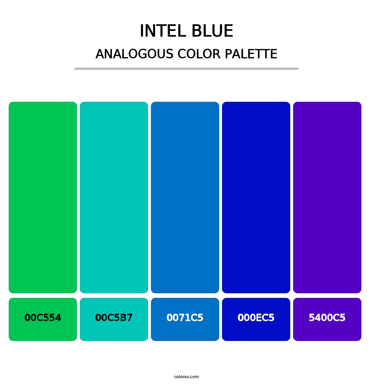 Intel Blue - Analogous Color Palette