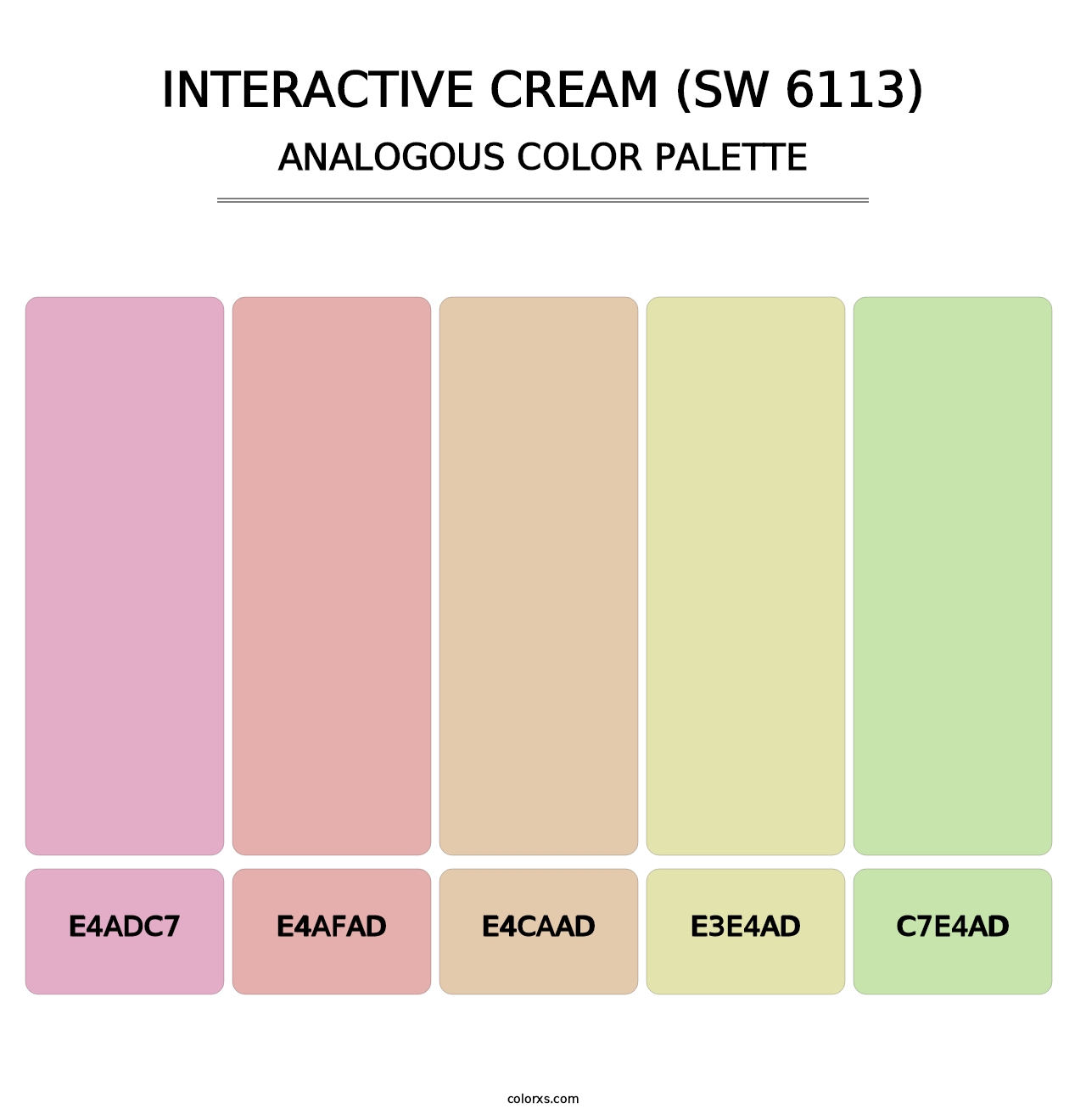 Interactive Cream (SW 6113) - Analogous Color Palette