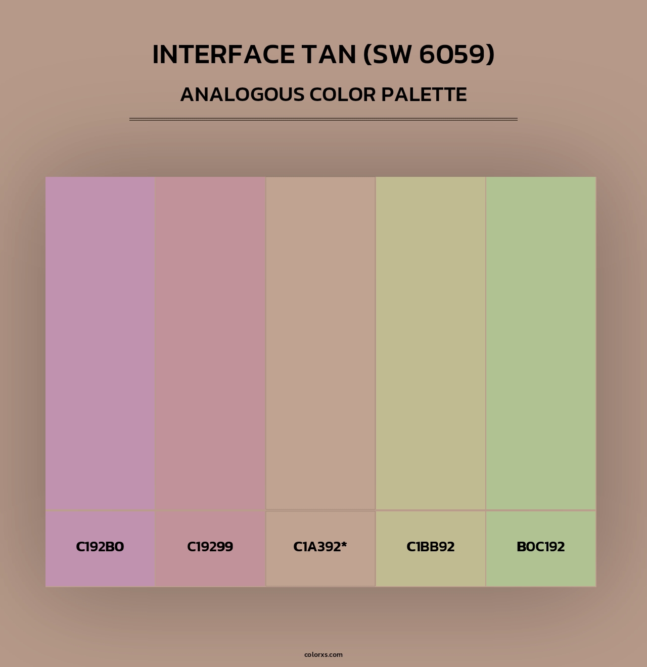 Interface Tan (SW 6059) - Analogous Color Palette