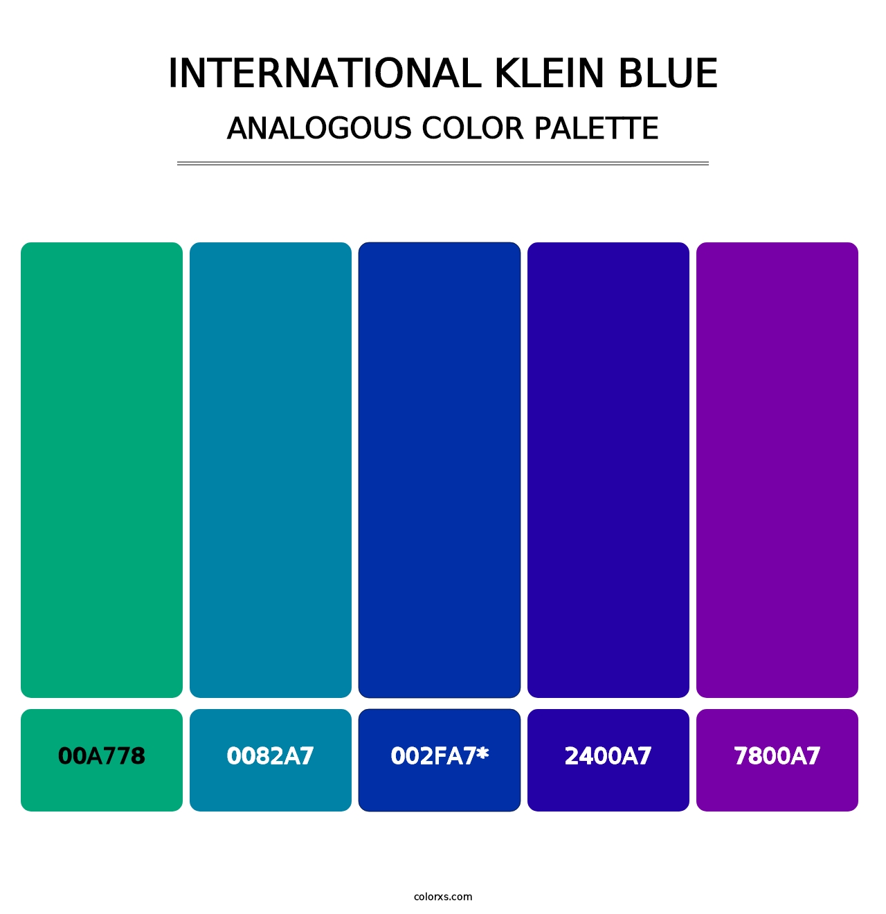 International Klein Blue - Analogous Color Palette