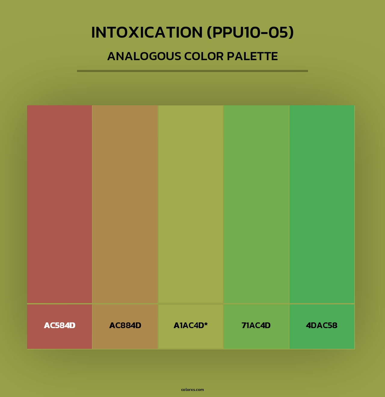 Intoxication (PPU10-05) - Analogous Color Palette