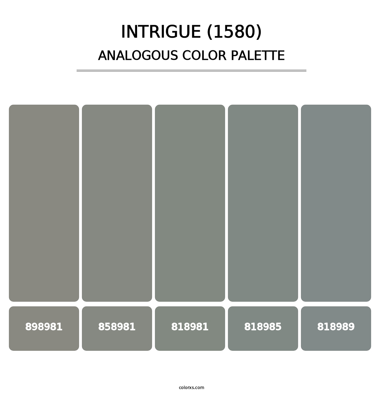 Intrigue (1580) - Analogous Color Palette