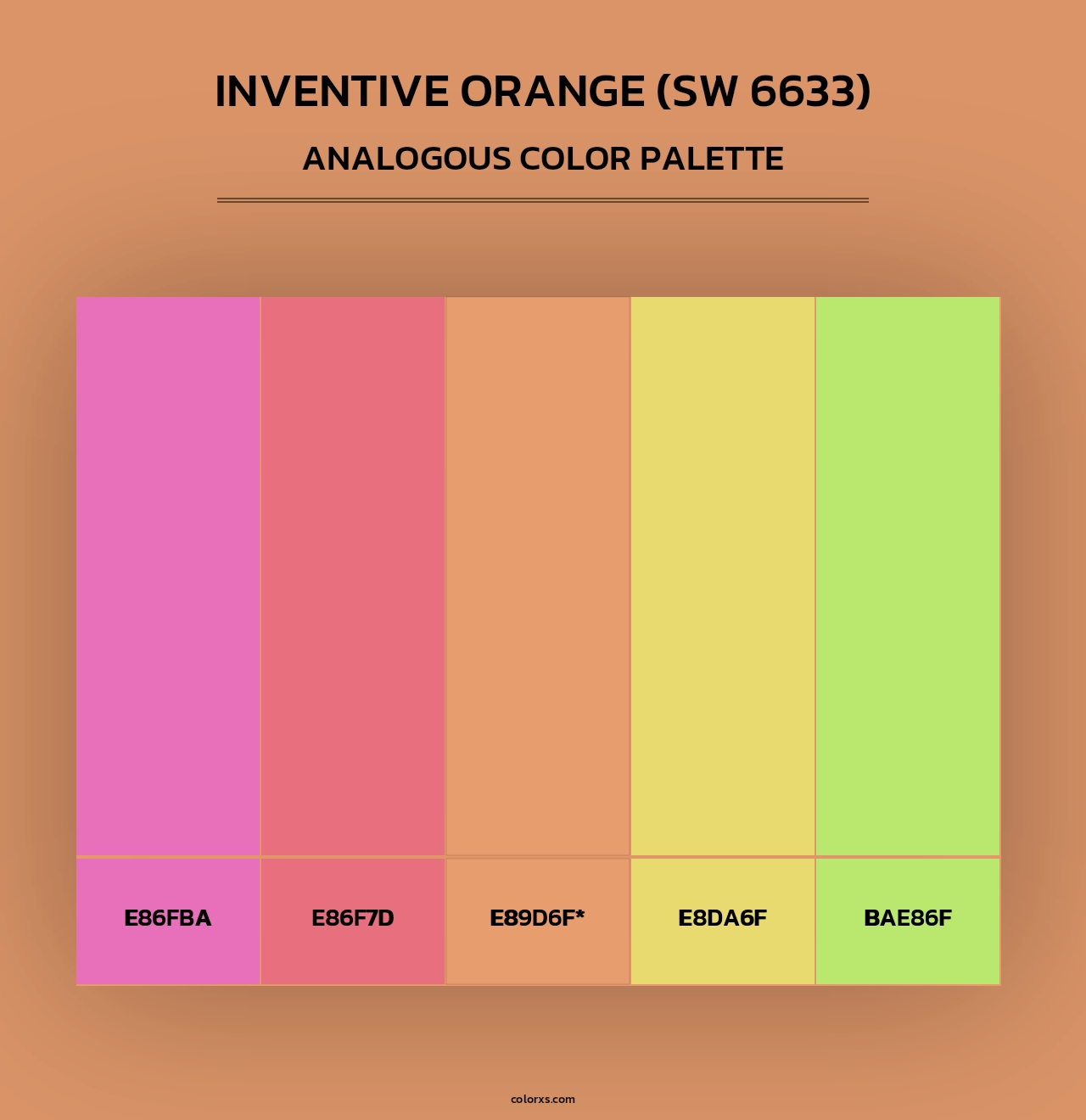 Inventive Orange (SW 6633) - Analogous Color Palette