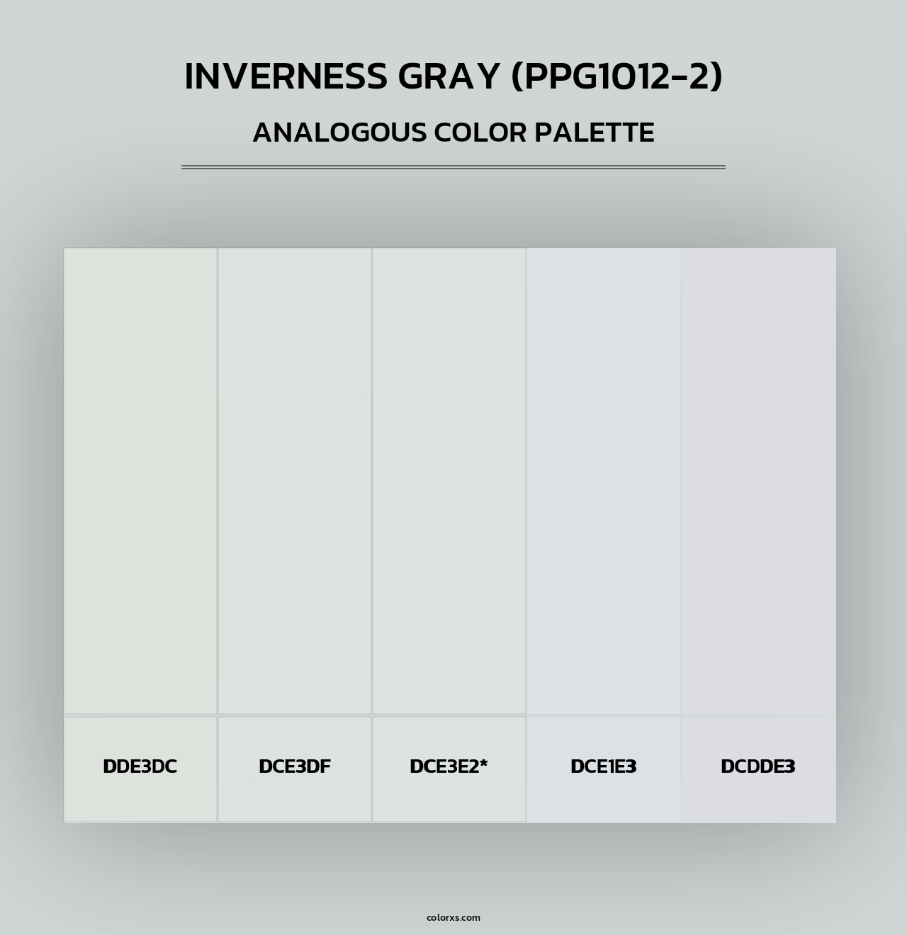 Inverness Gray (PPG1012-2) - Analogous Color Palette
