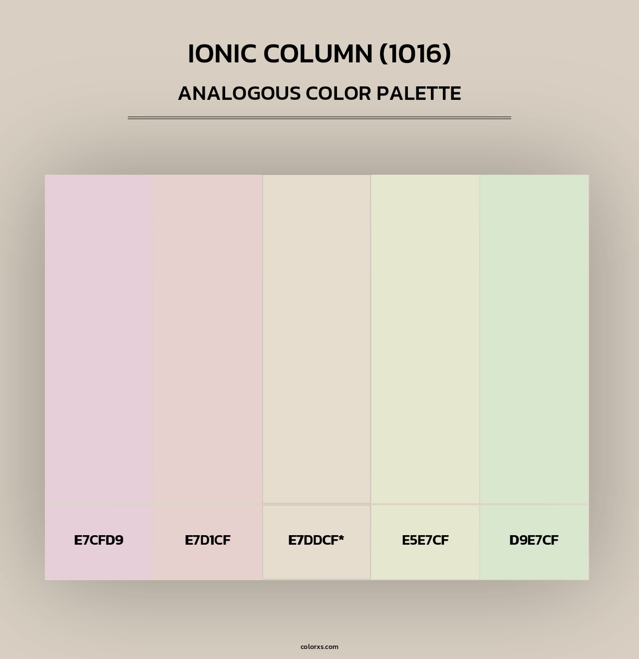 Ionic Column (1016) - Analogous Color Palette