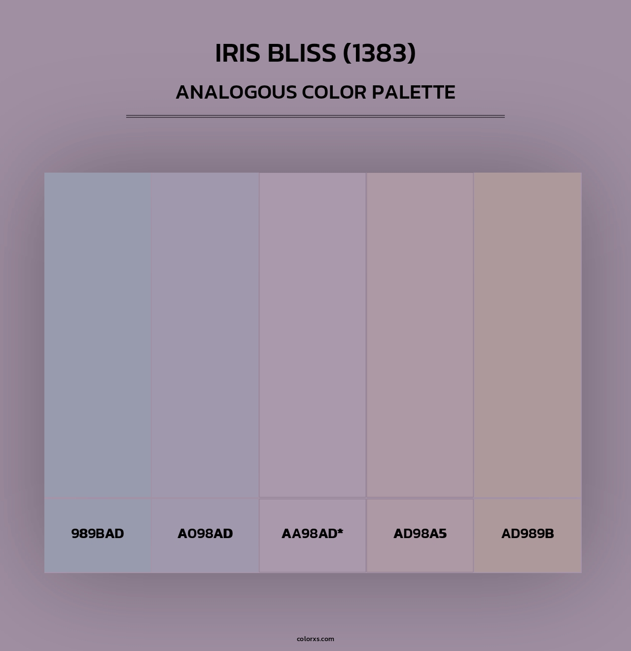 Iris Bliss (1383) - Analogous Color Palette