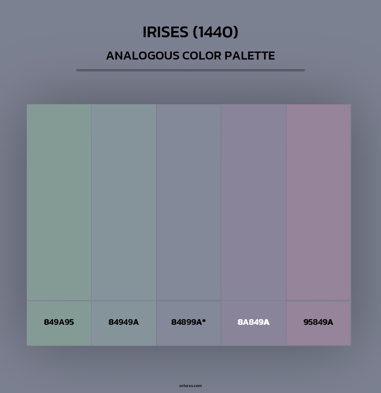 Irises (1440) - Analogous Color Palette