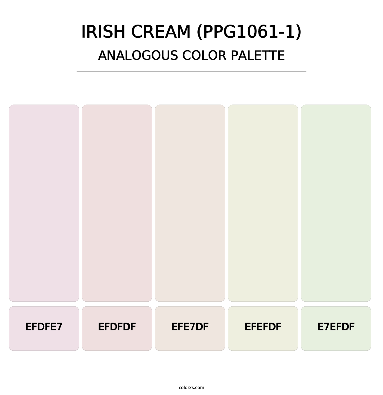 Irish Cream (PPG1061-1) - Analogous Color Palette