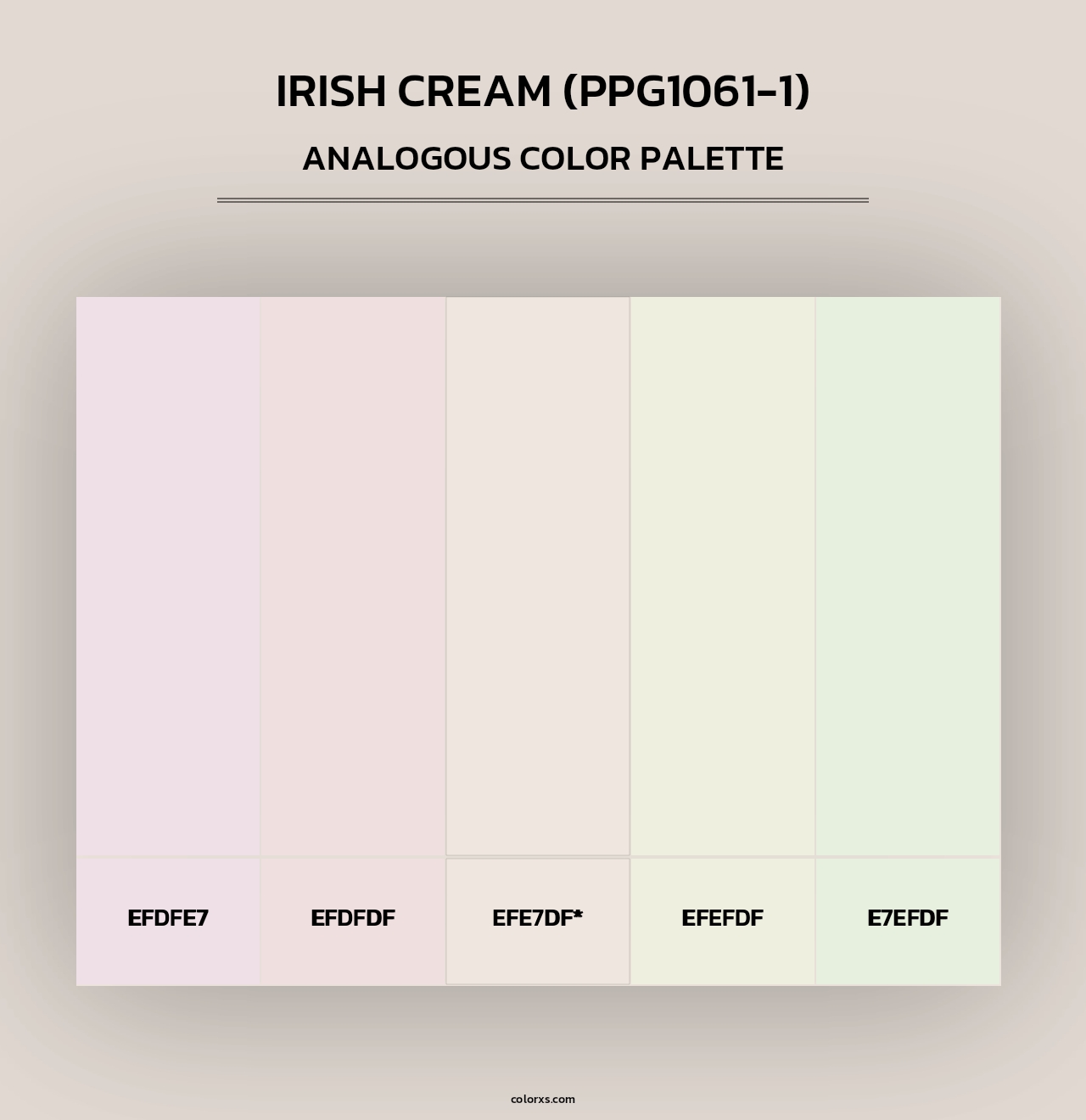 Irish Cream (PPG1061-1) - Analogous Color Palette