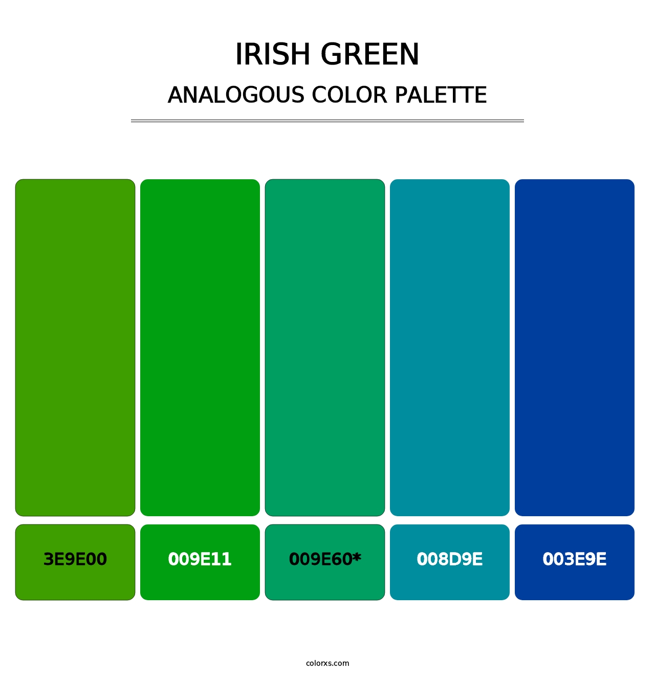 Irish Green - Analogous Color Palette