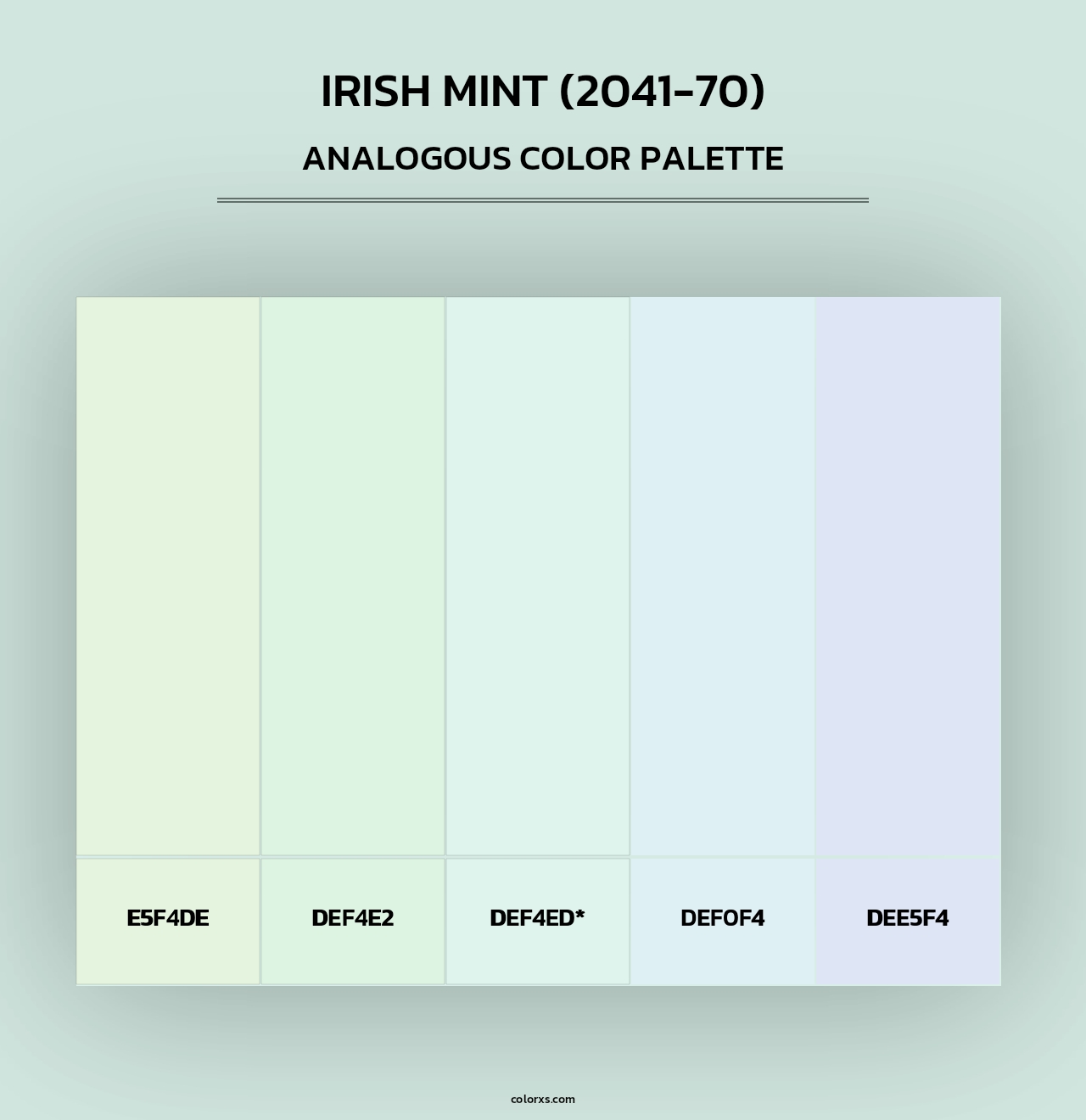 Irish Mint (2041-70) - Analogous Color Palette