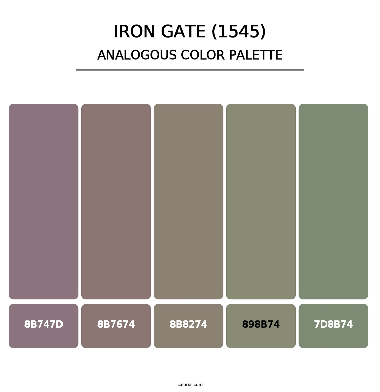 Iron Gate (1545) - Analogous Color Palette