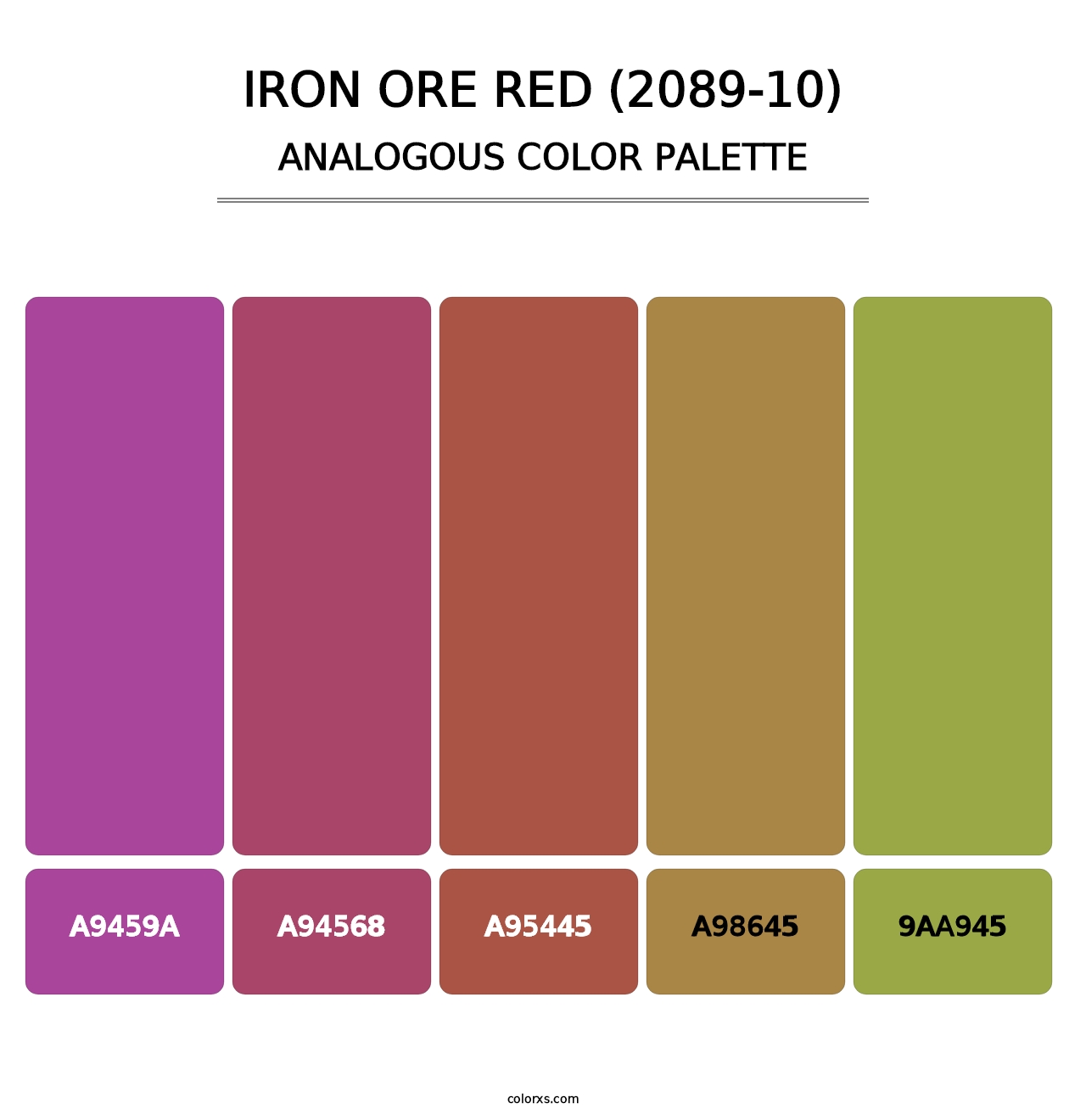 Iron Ore Red (2089-10) - Analogous Color Palette