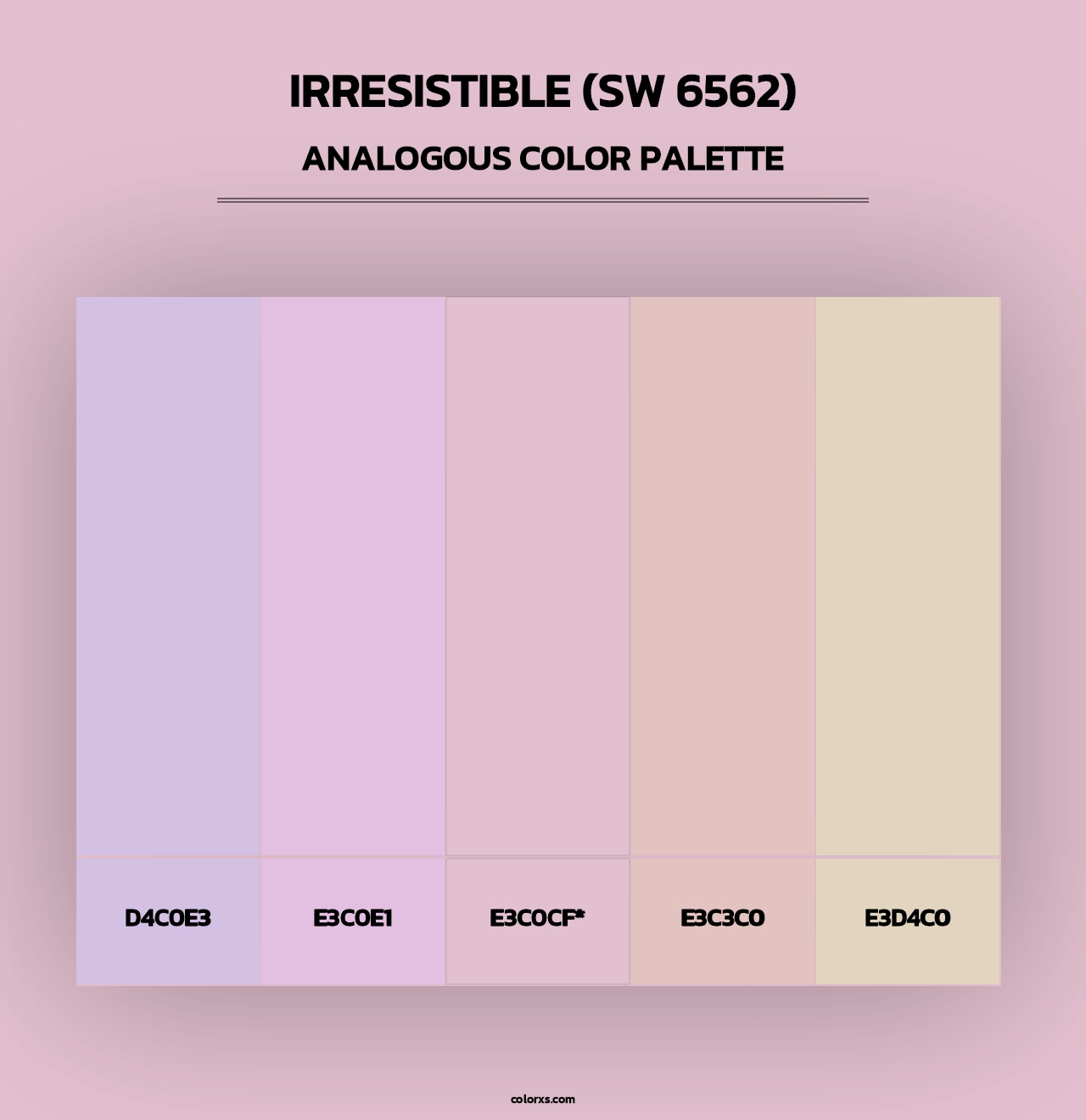 Irresistible (SW 6562) - Analogous Color Palette