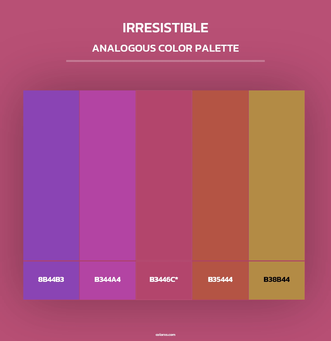 Irresistible - Analogous Color Palette