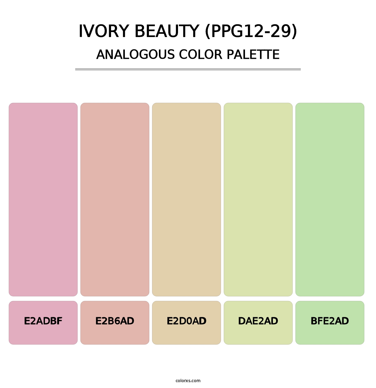 Ivory Beauty (PPG12-29) - Analogous Color Palette
