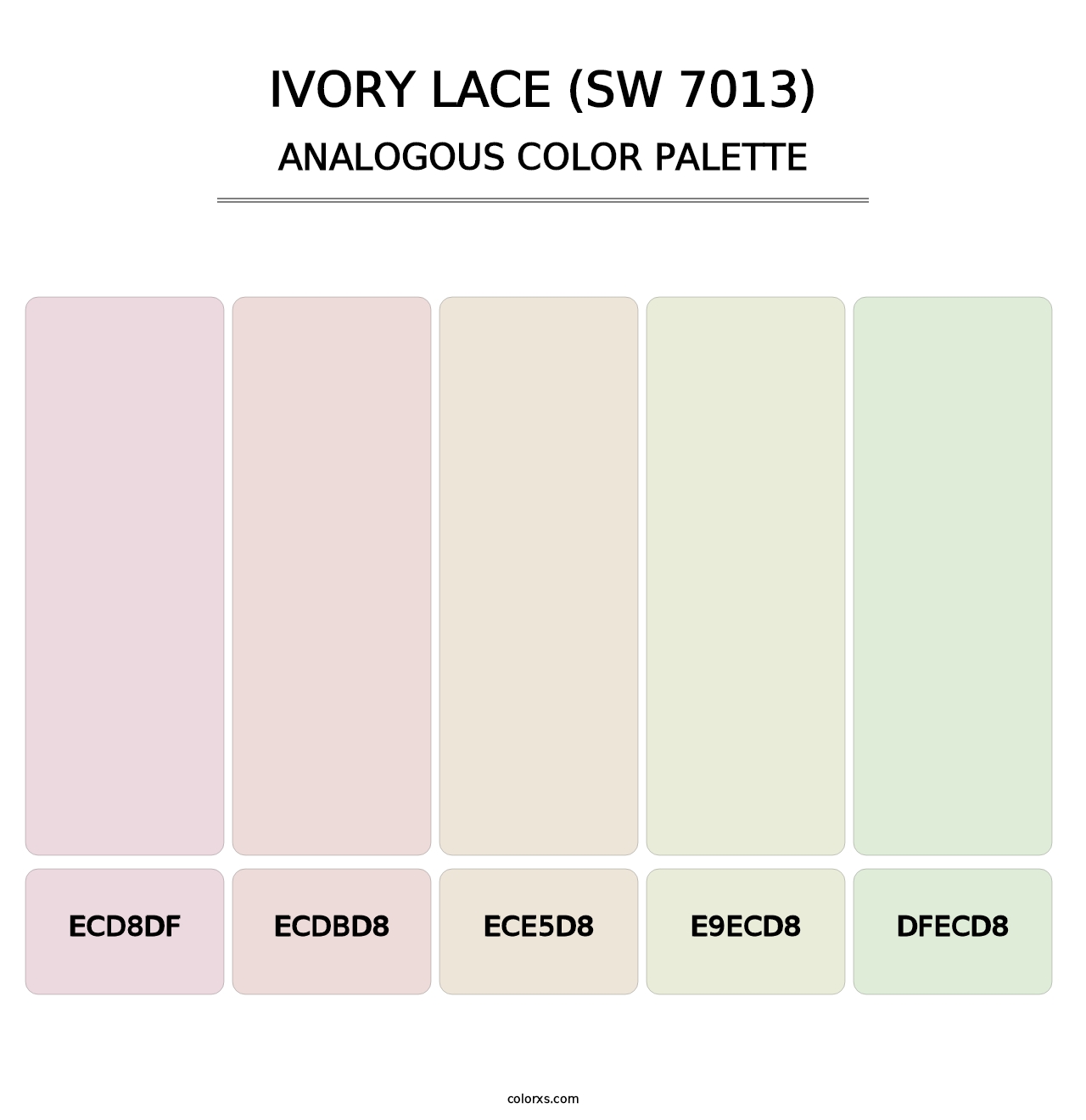 Ivory Lace (SW 7013) - Analogous Color Palette