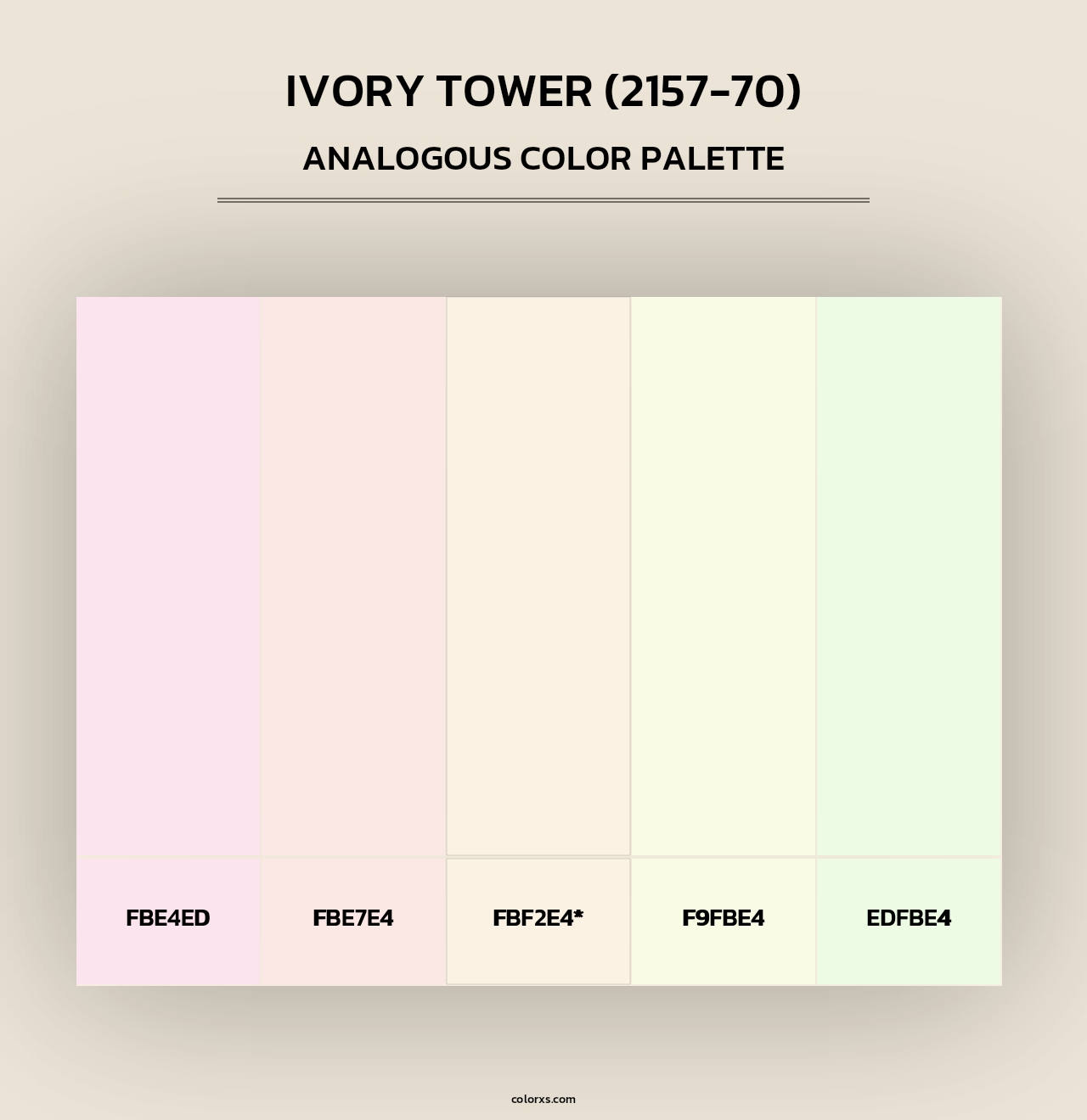 Ivory Tower (2157-70) - Analogous Color Palette