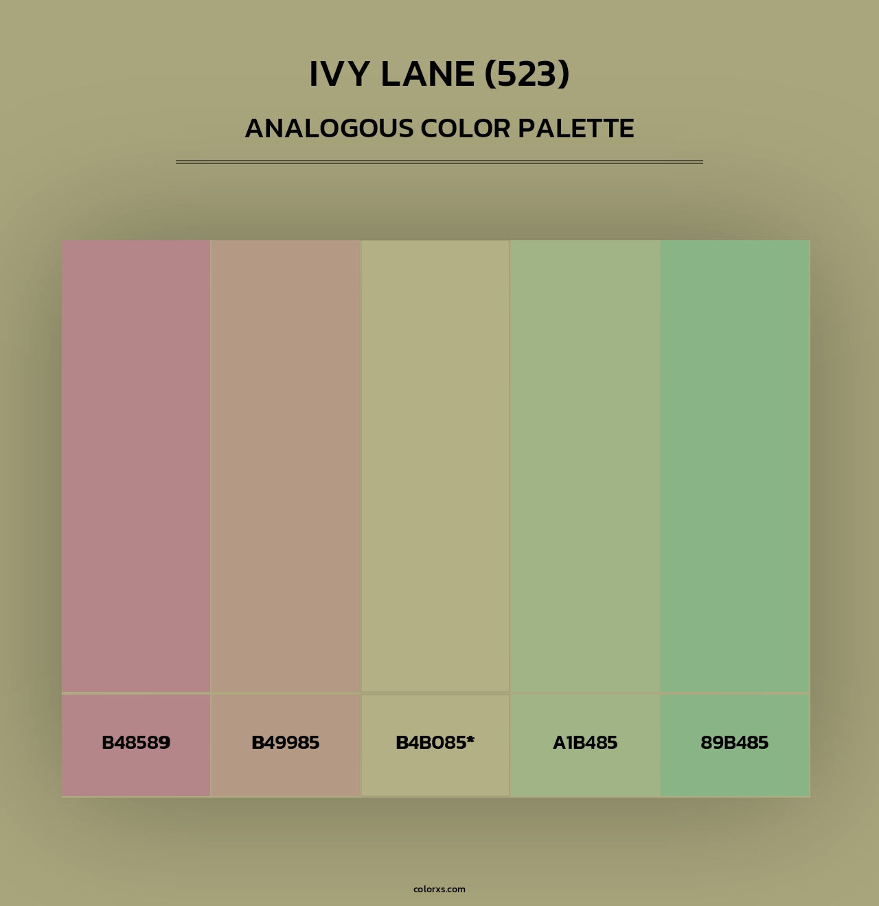 Ivy Lane (523) - Analogous Color Palette