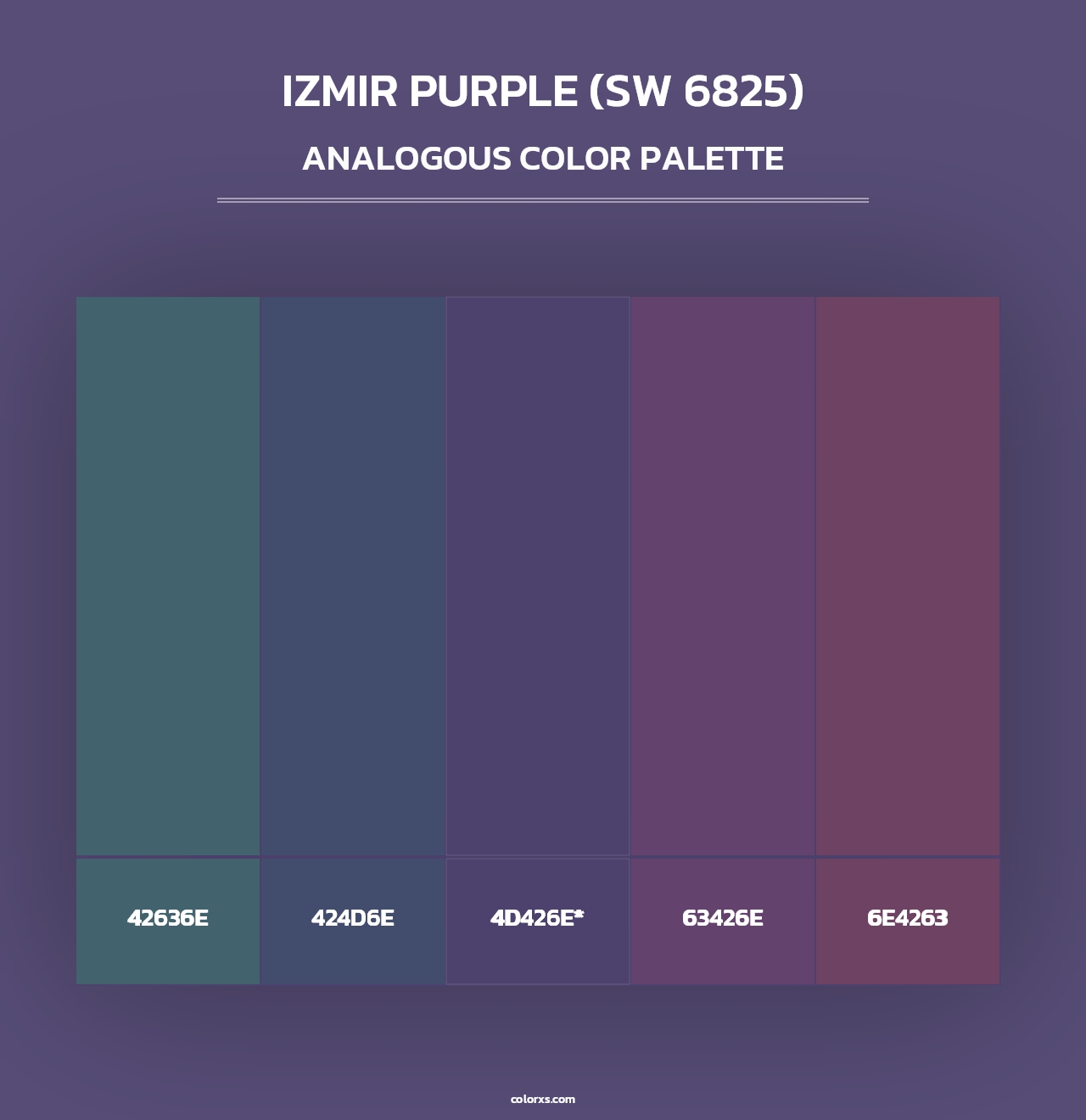 Izmir Purple (SW 6825) - Analogous Color Palette