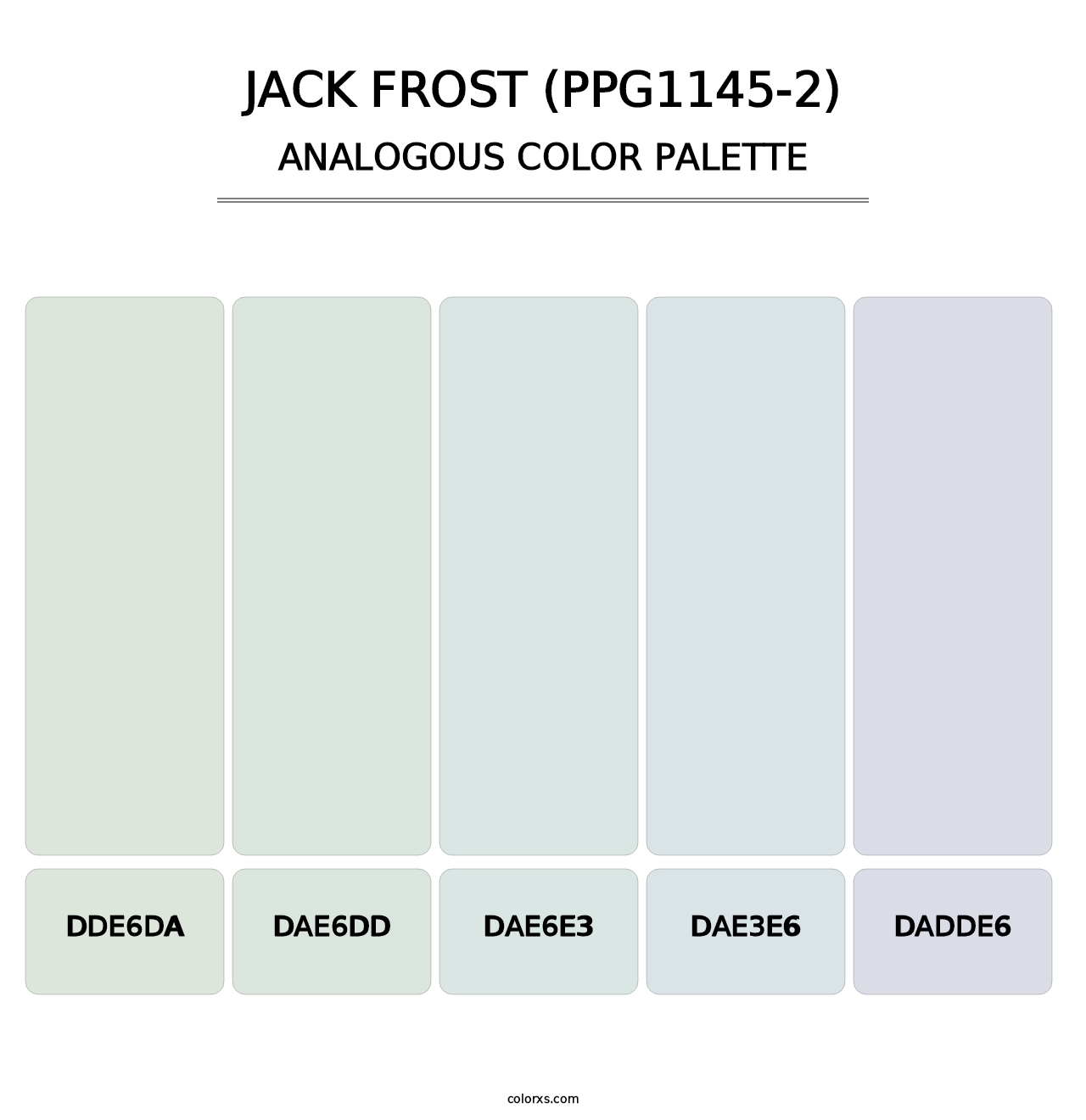 Jack Frost (PPG1145-2) - Analogous Color Palette