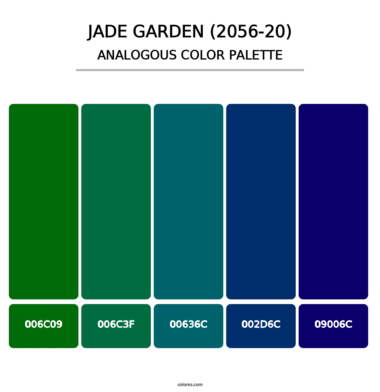 Jade Garden (2056-20) - Analogous Color Palette