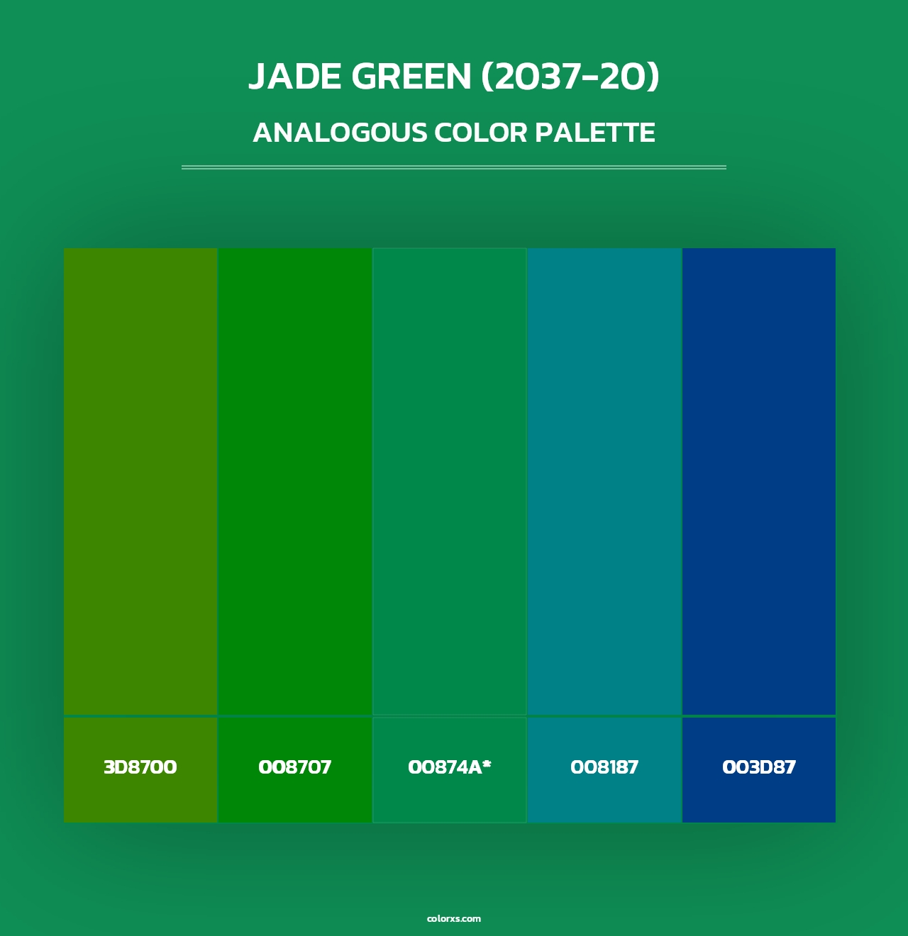 Jade Green (2037-20) - Analogous Color Palette