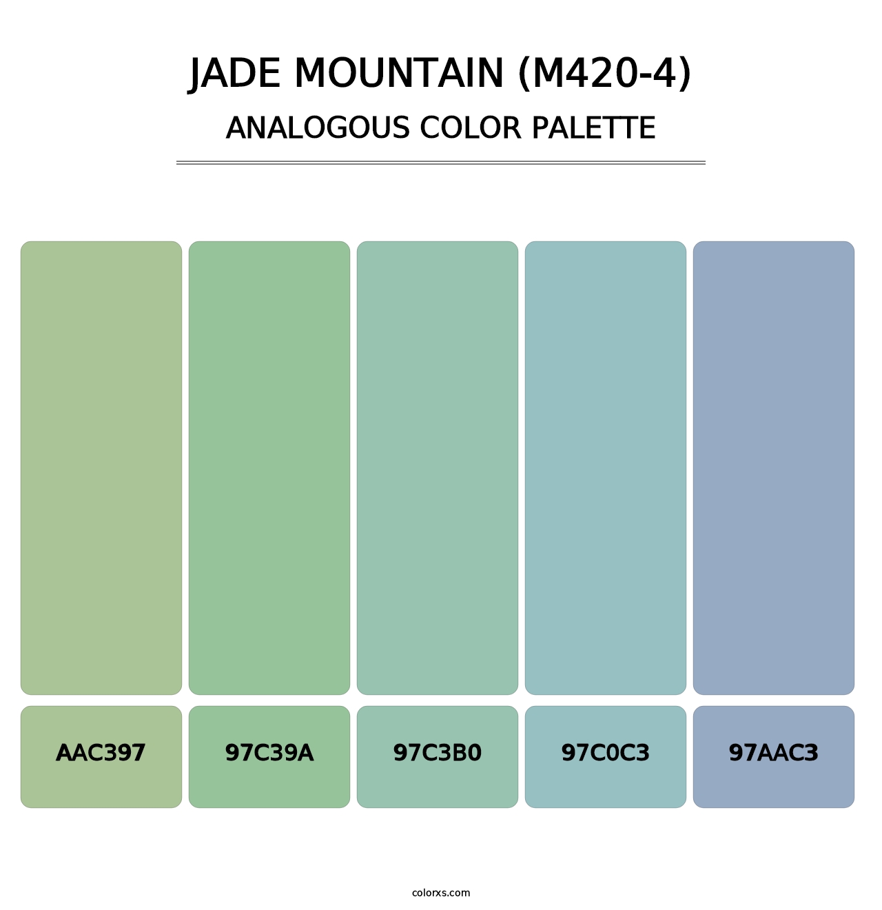 Jade Mountain (M420-4) - Analogous Color Palette