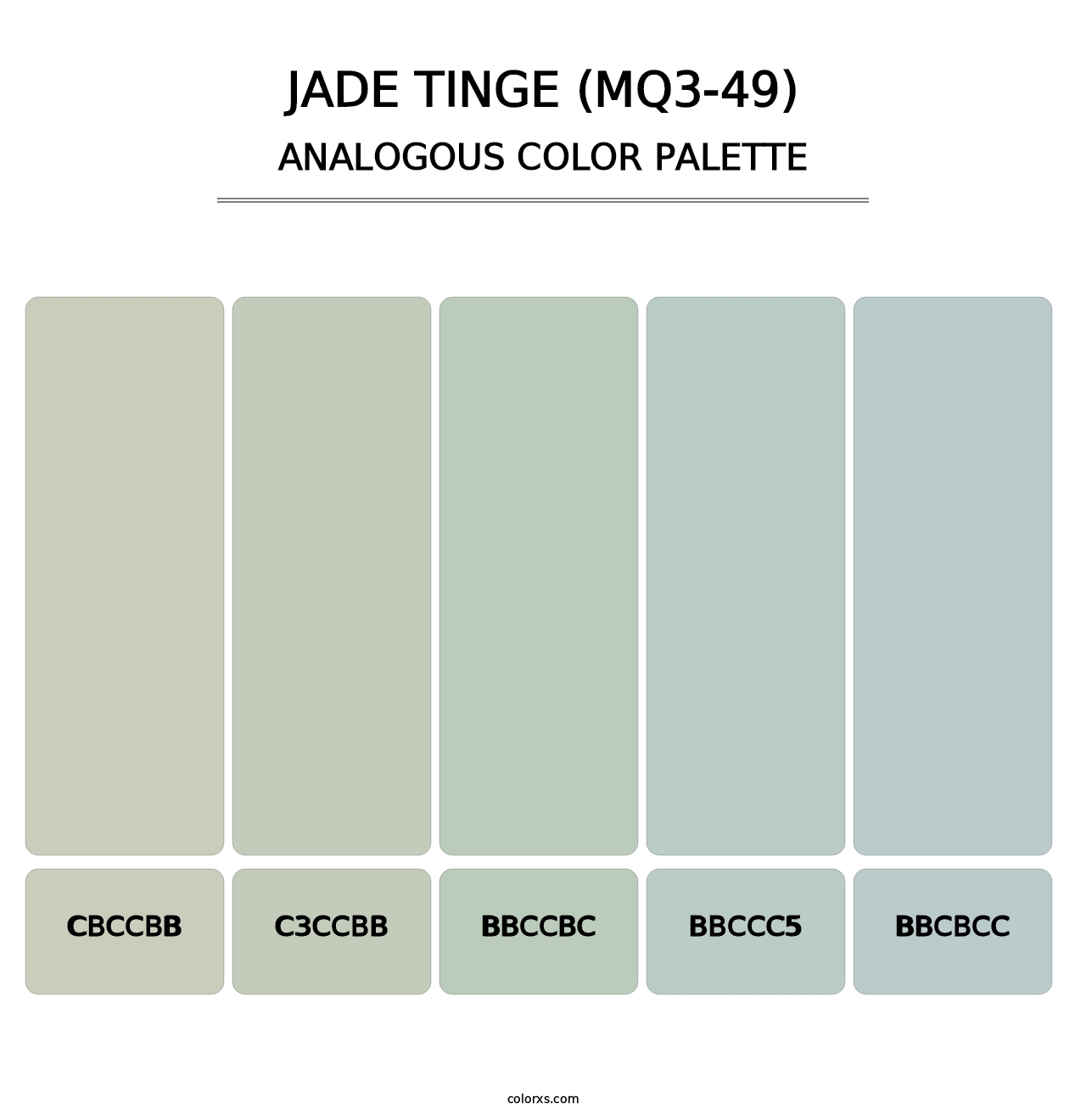 Jade Tinge (MQ3-49) - Analogous Color Palette