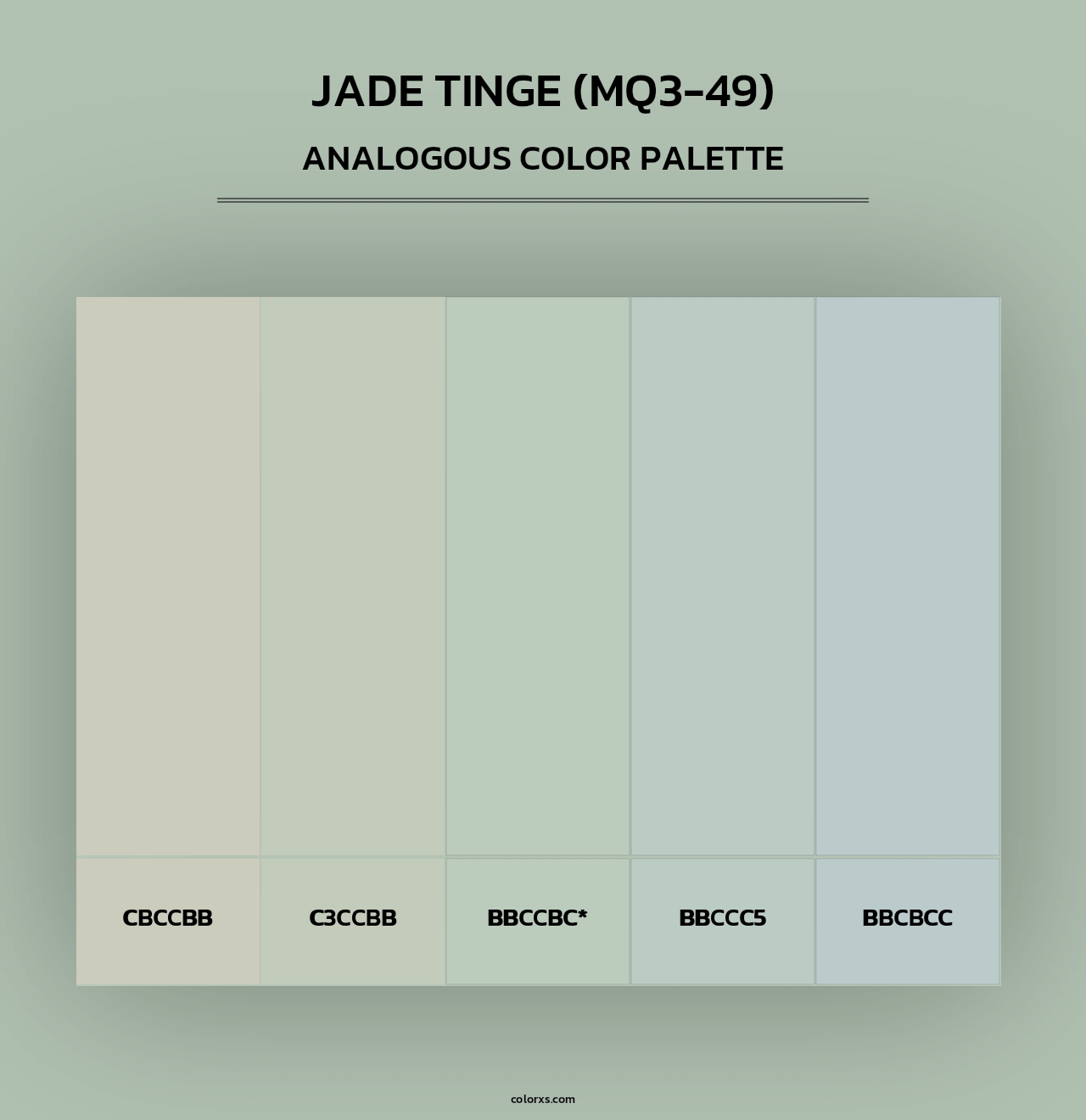 Jade Tinge (MQ3-49) - Analogous Color Palette