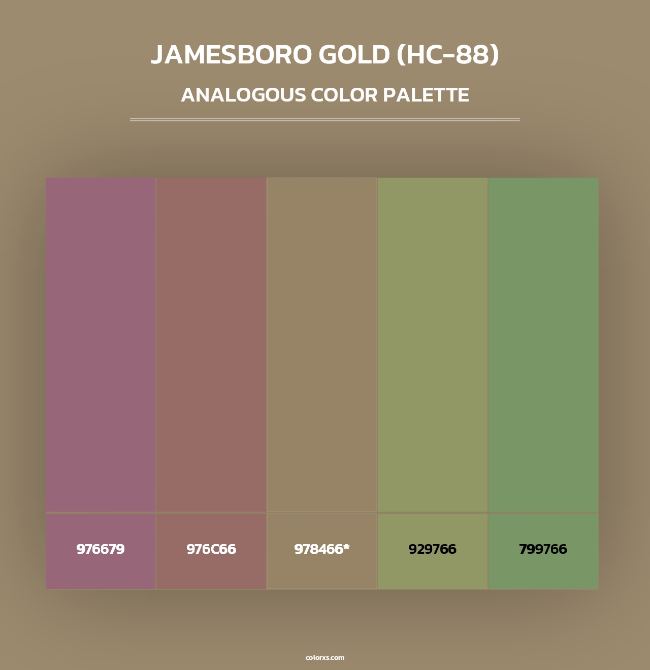 Jamesboro Gold (HC-88) - Analogous Color Palette