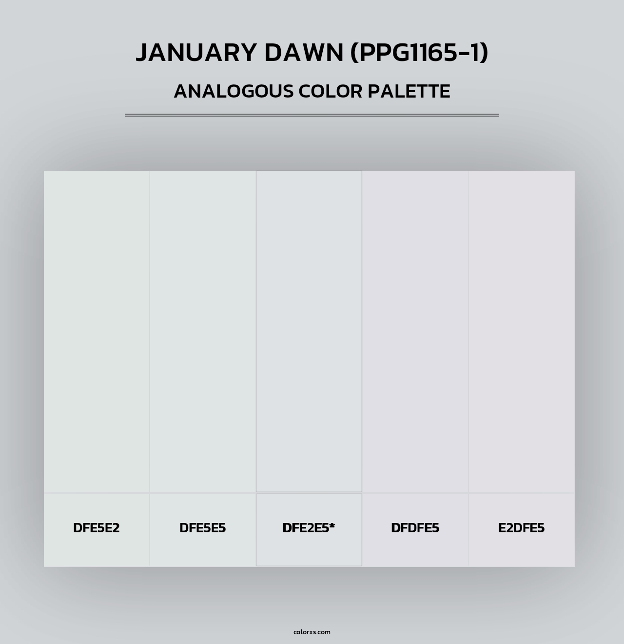 January Dawn (PPG1165-1) - Analogous Color Palette